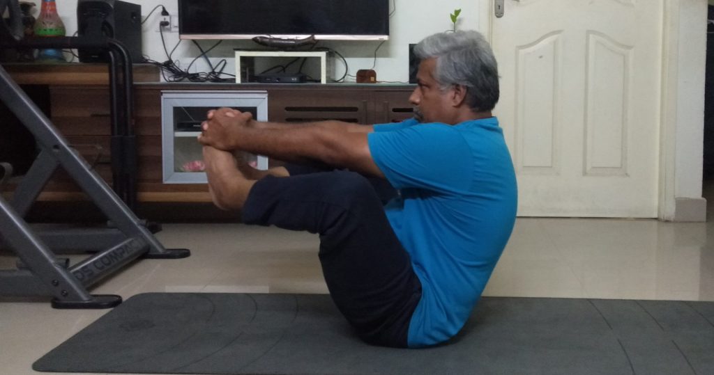 Yoga: reclining bound angle pose